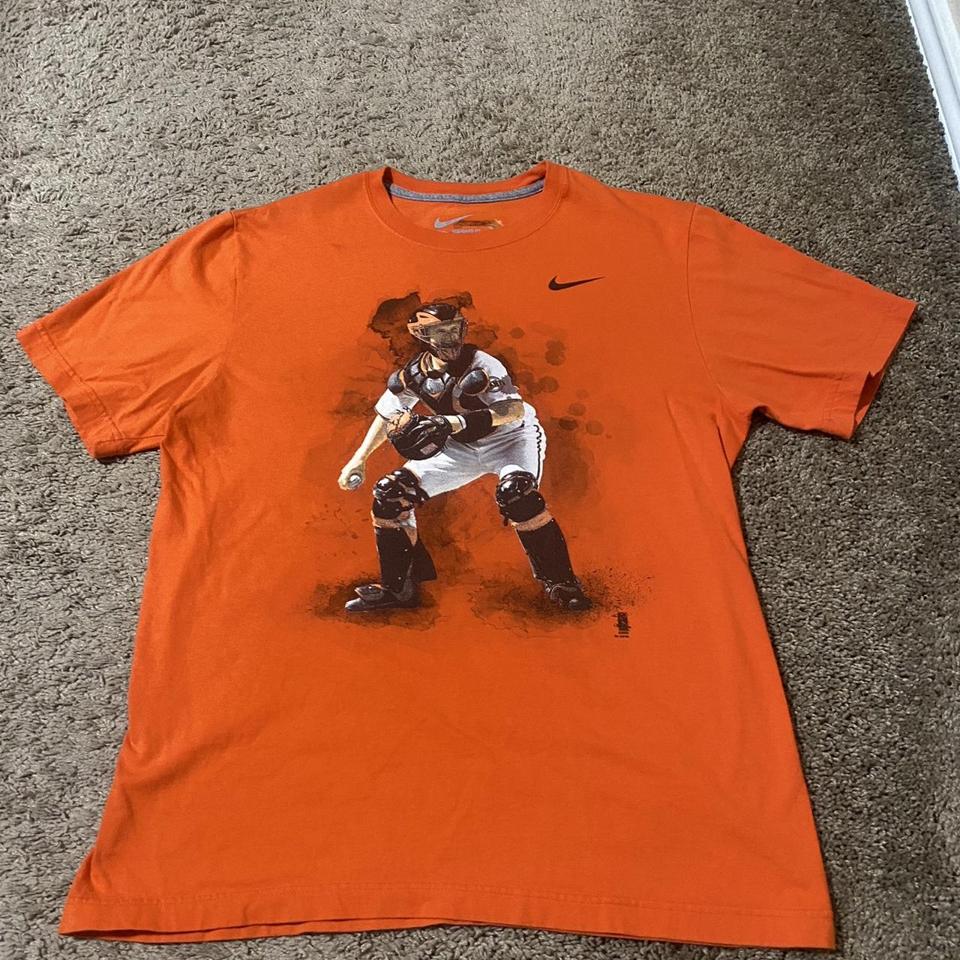 Orange Nike Giants baseball tee Model is a Large - Depop