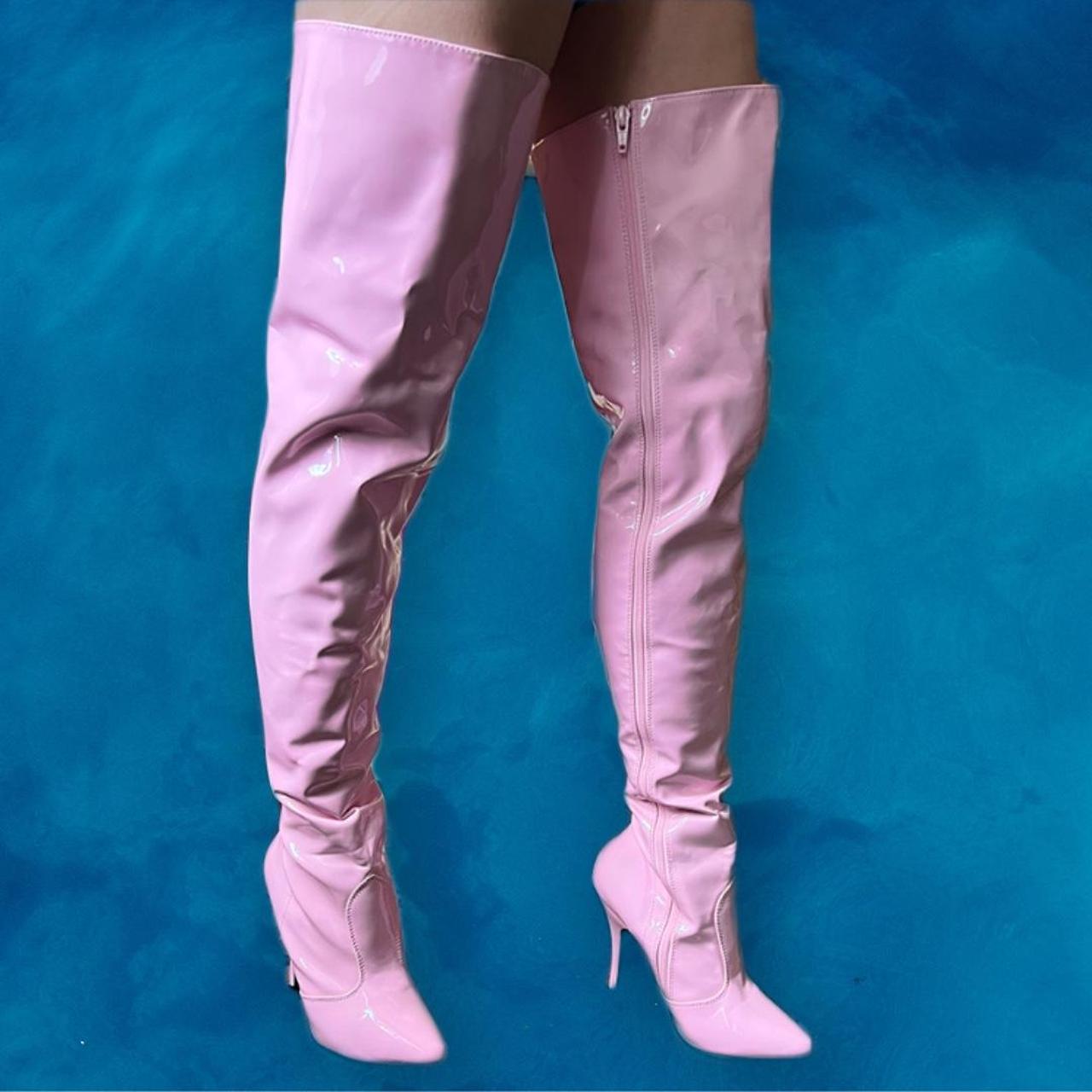pleaser pink boots