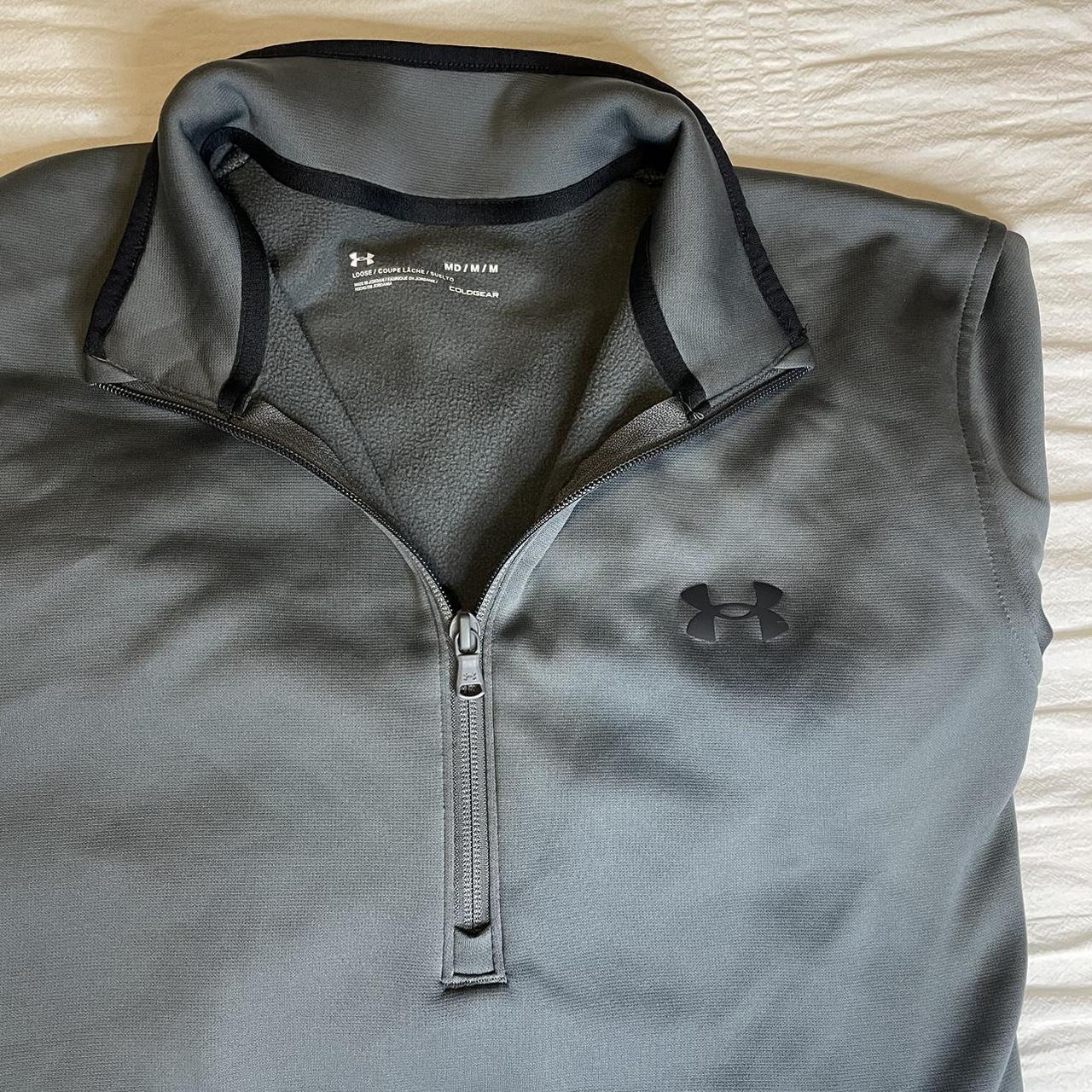 Under Armour - Gray Quarter Zip - Size Medium Men's - Depop