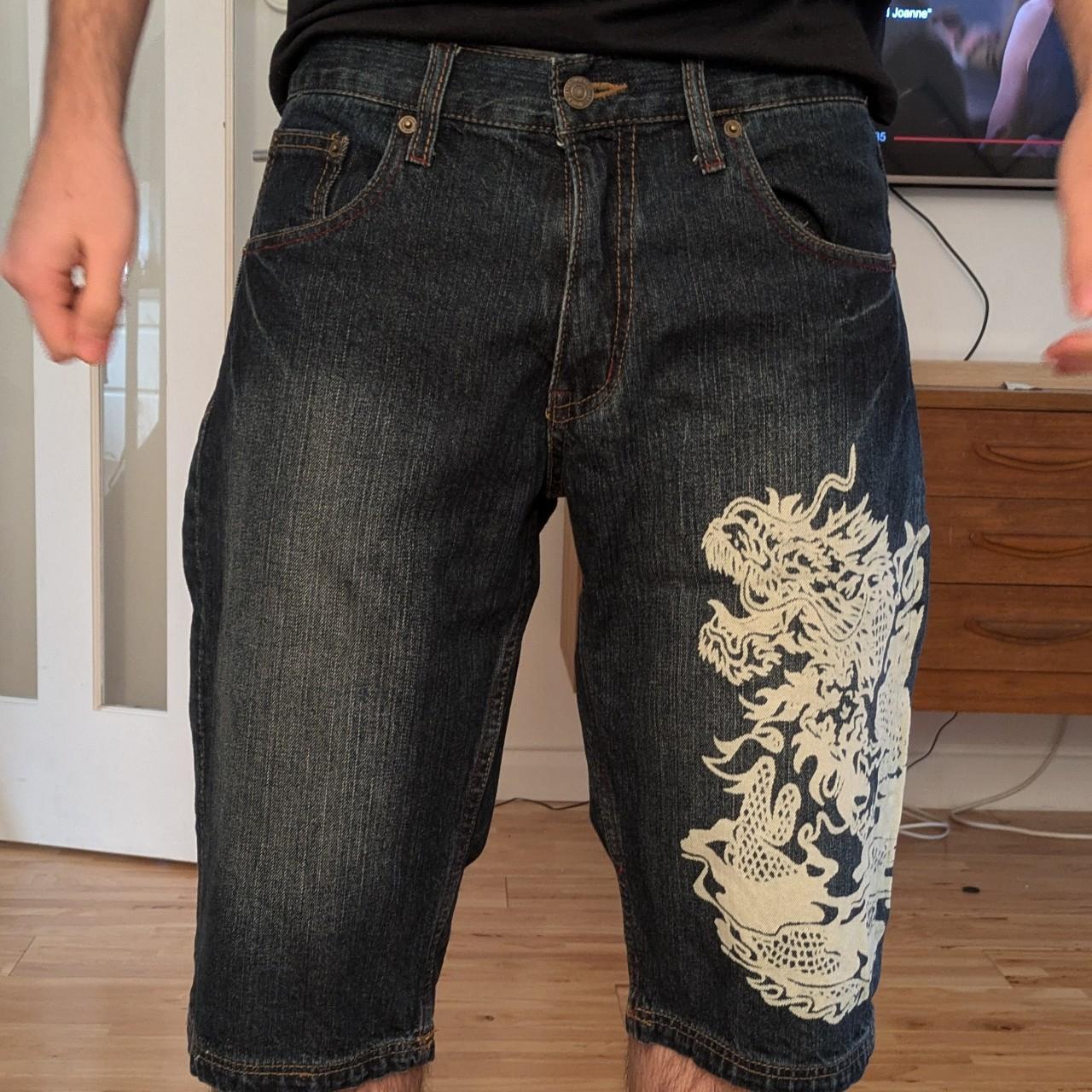 Memory special Japanese dragon jorts Dragon print | Depop