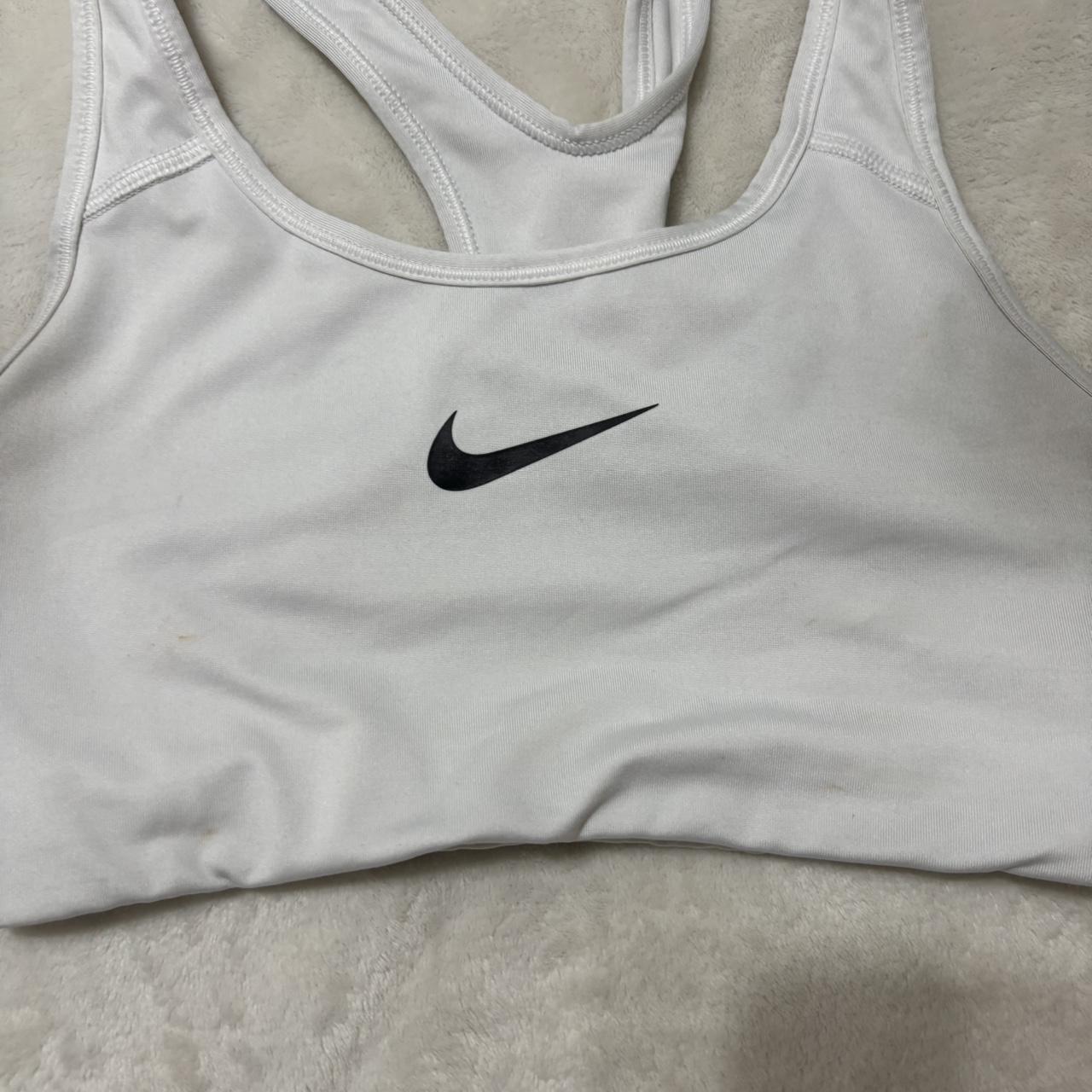 womens white nike sports bra