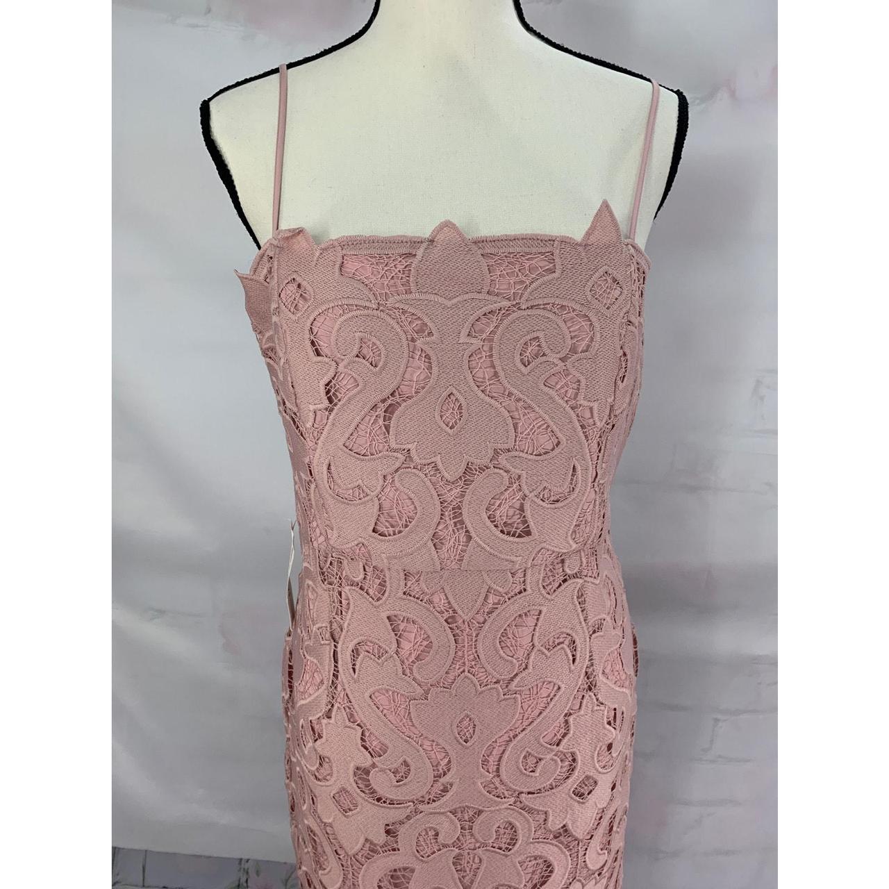 Bardot Womens size 10 L dress pink good Lina lace sheath