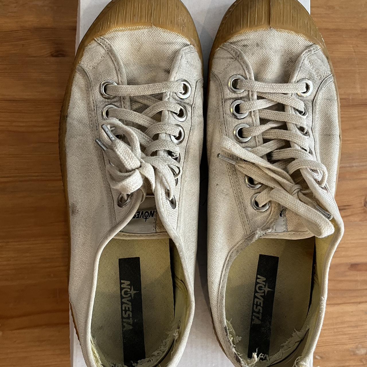 Novesta Men's White and Brown Trainers | Depop