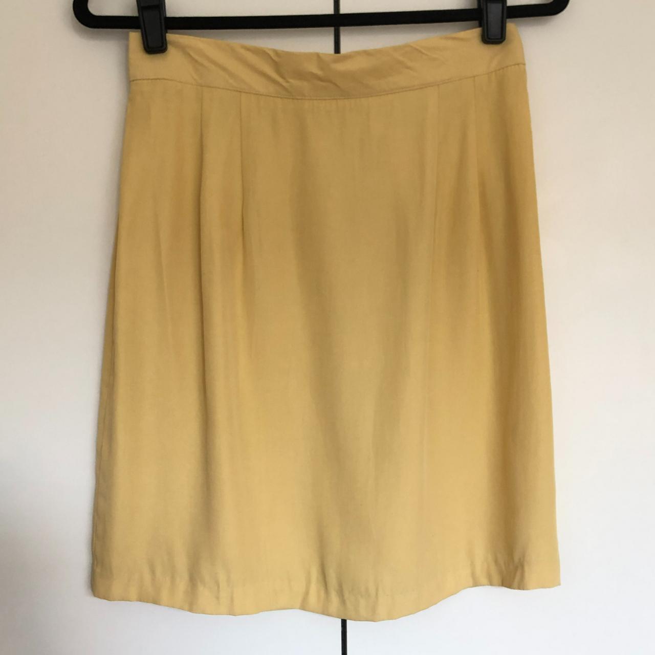 Vintage Mini Skirt Yellow Pastel Size Small... - Depop