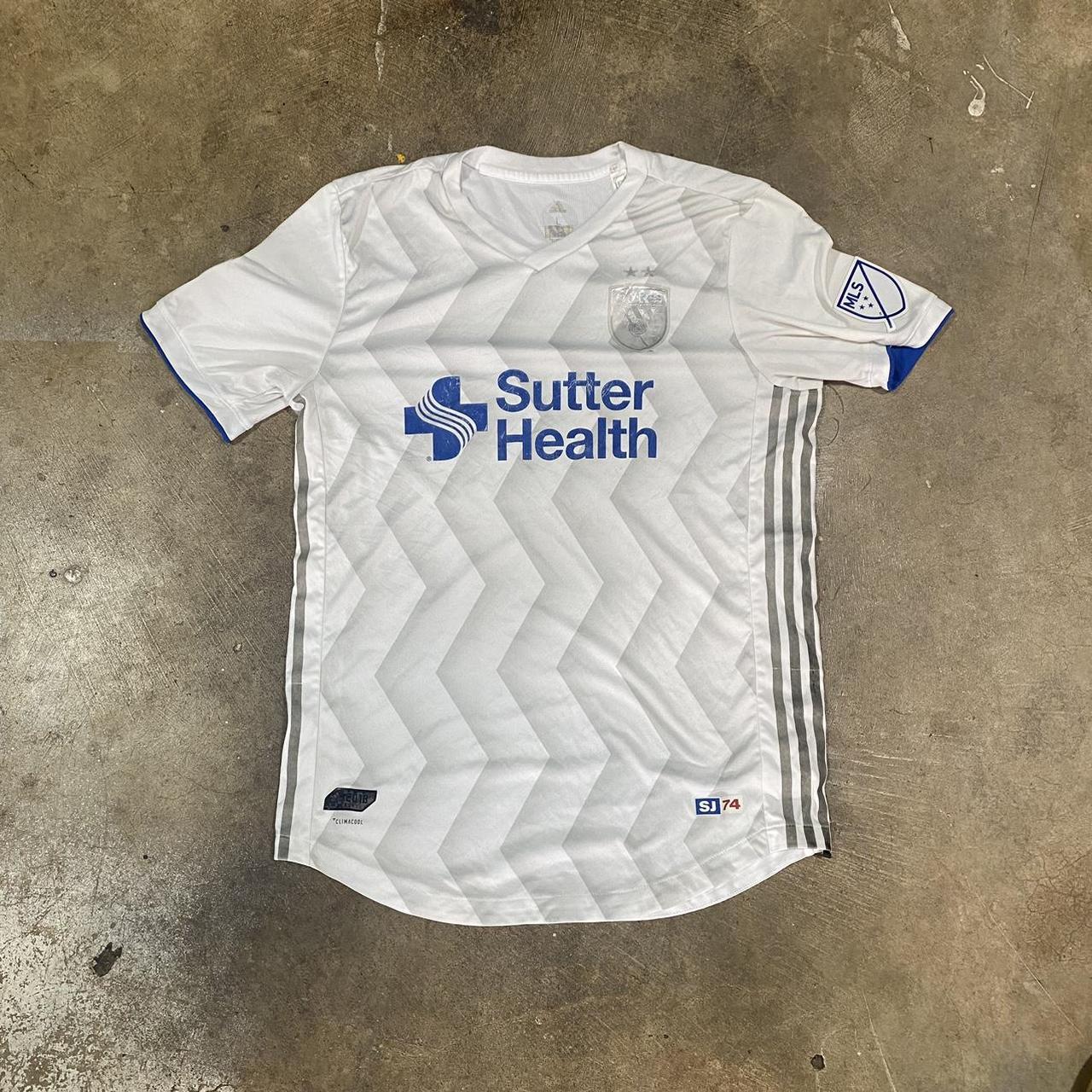 Adidas San Jose Earthquakes 2018 away game jersey.... - Depop