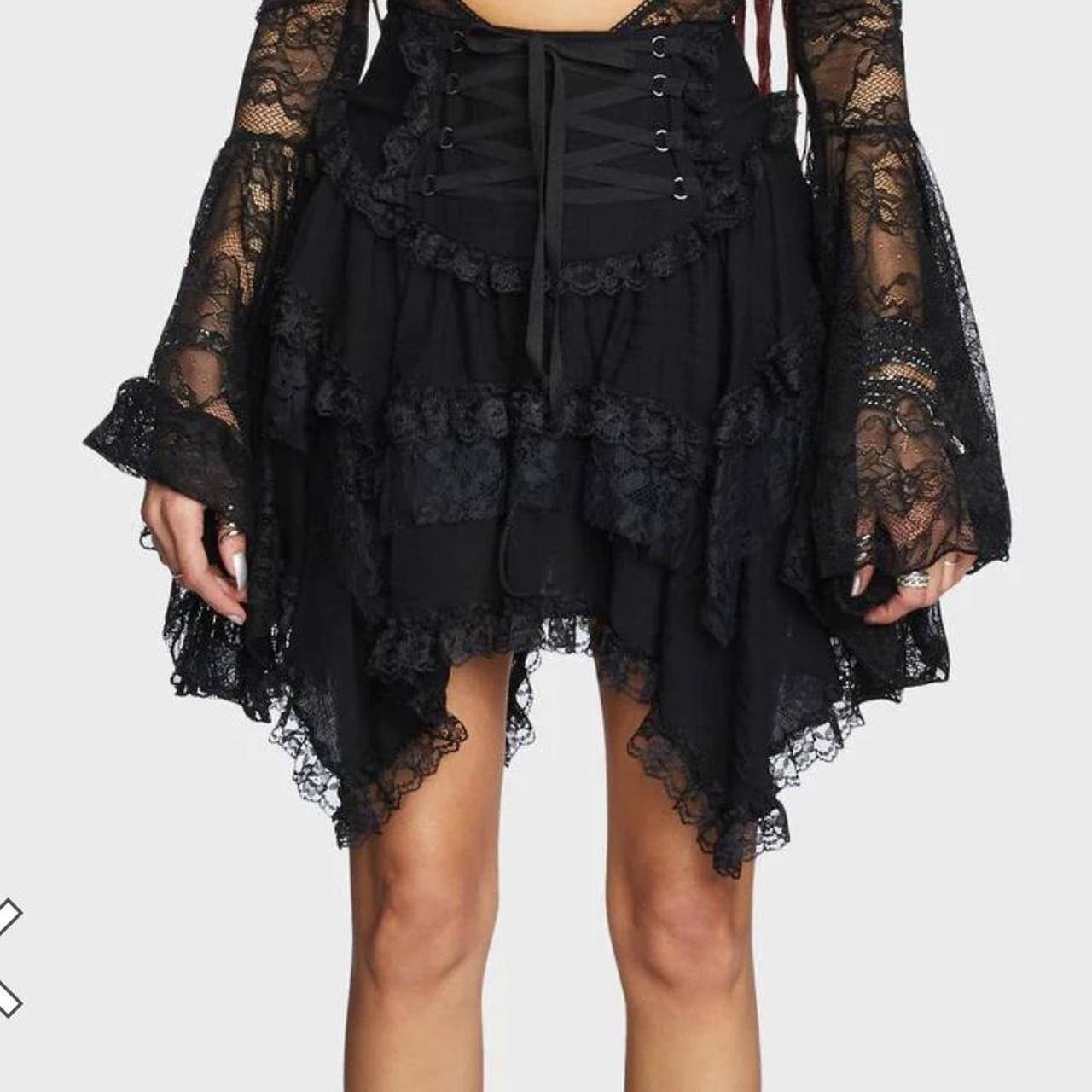 Dolls kill Widow fear my wrath mini skirt size xl... Depop