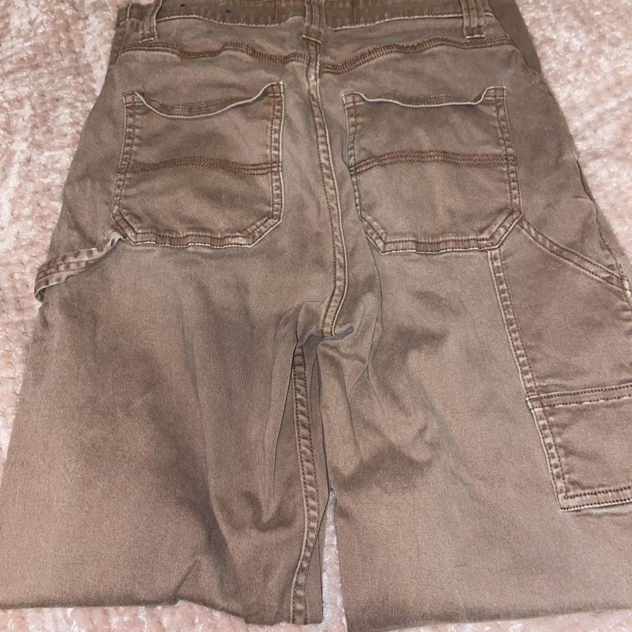 brow hollister highrise utility dad pants. w 26 Depop