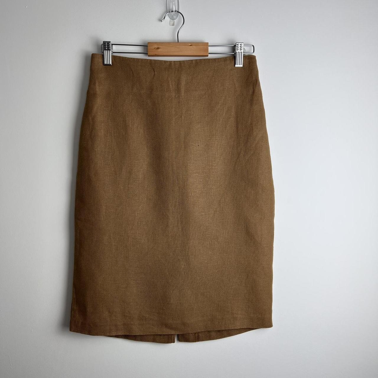 United Colors of Benetton linen skirt. 100% Linen.... - Depop