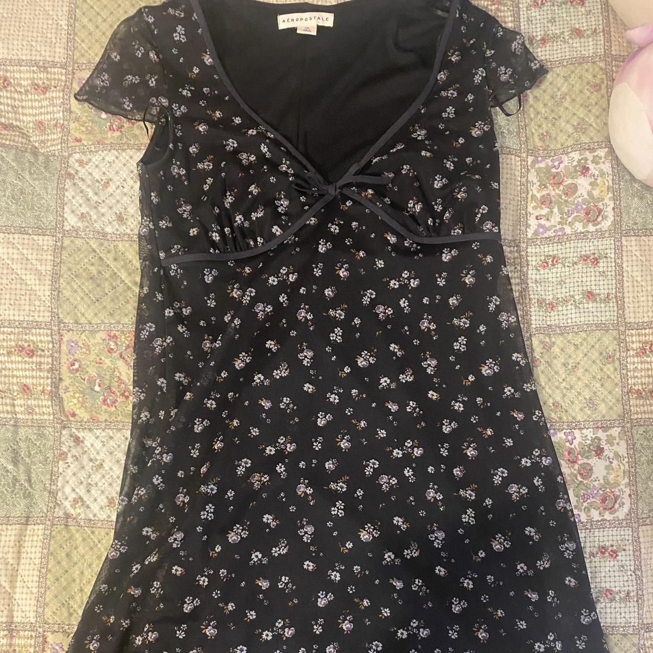 Aeropostale Women's Babydoll Dress Black/Navy XS – XS