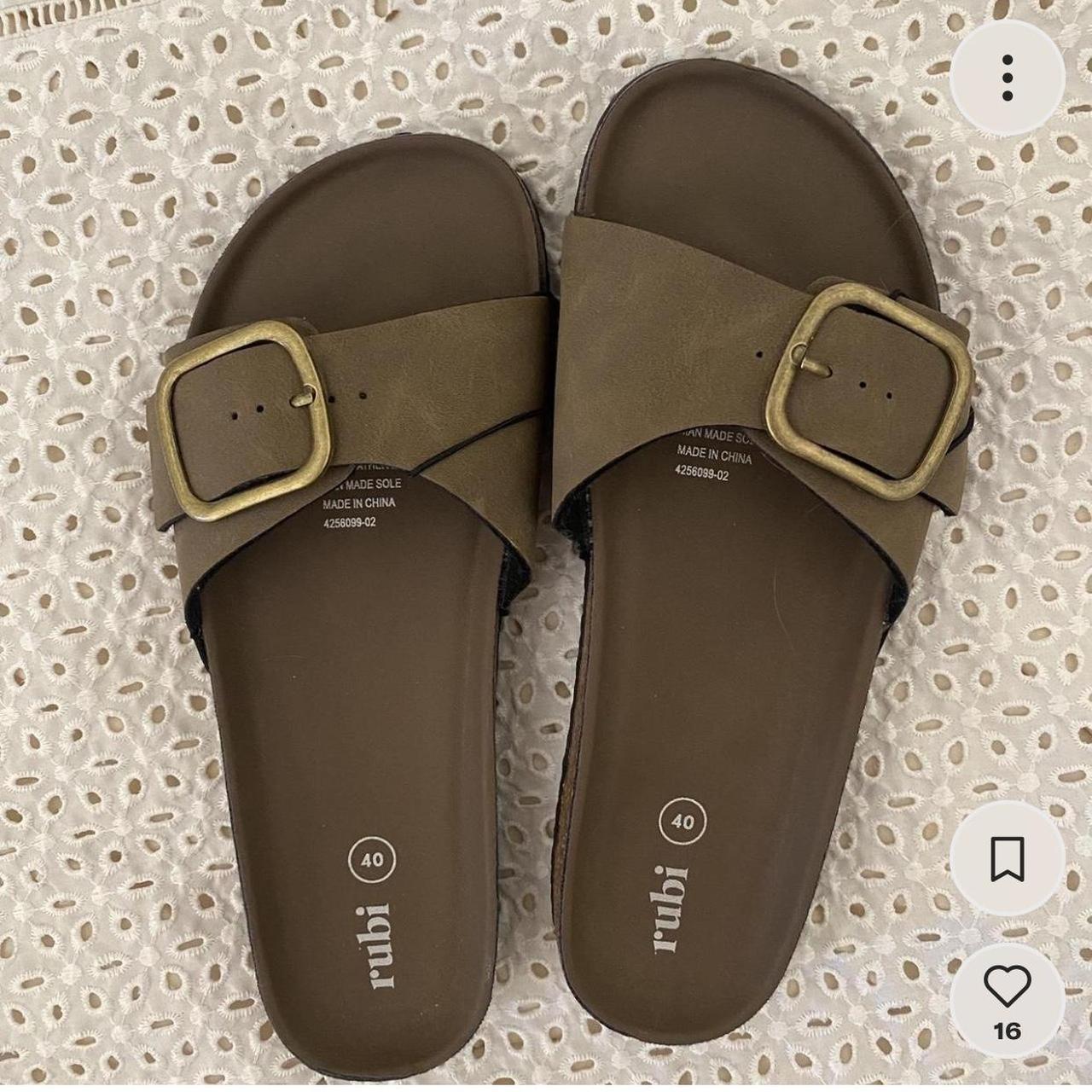 white birkenstocks one strap