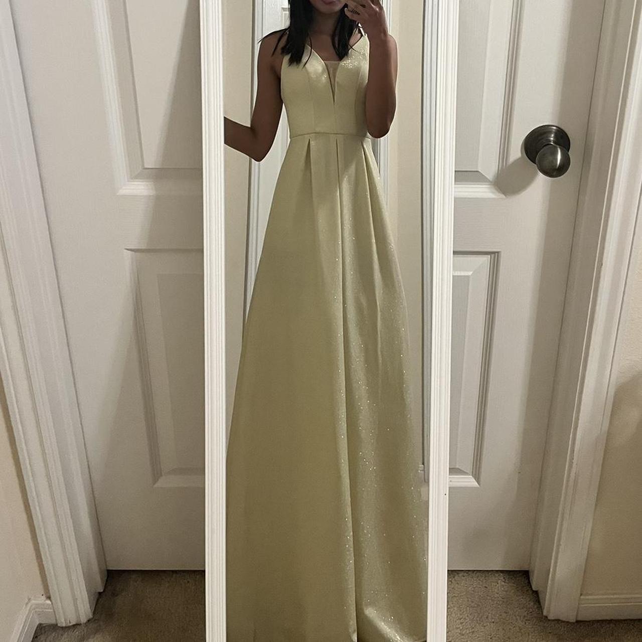 Crystal Doll sparkly yellow dress Super long so good... Depop