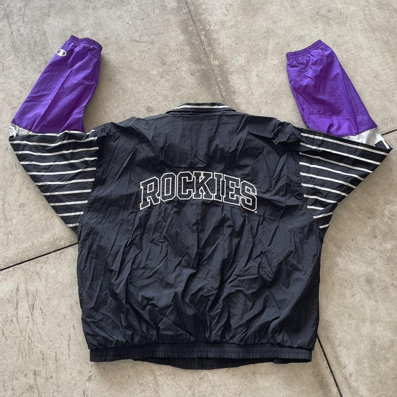 Maker of Jacket MLB Colorado Rockies Vintage Purple Satin