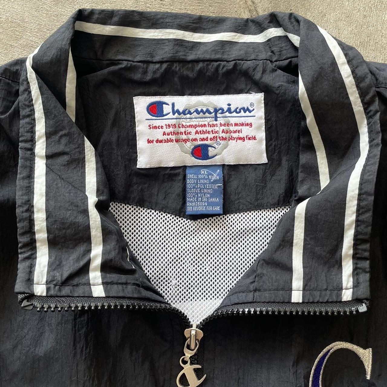 Vintage XL Champion Windbreaker Jacket University - Depop