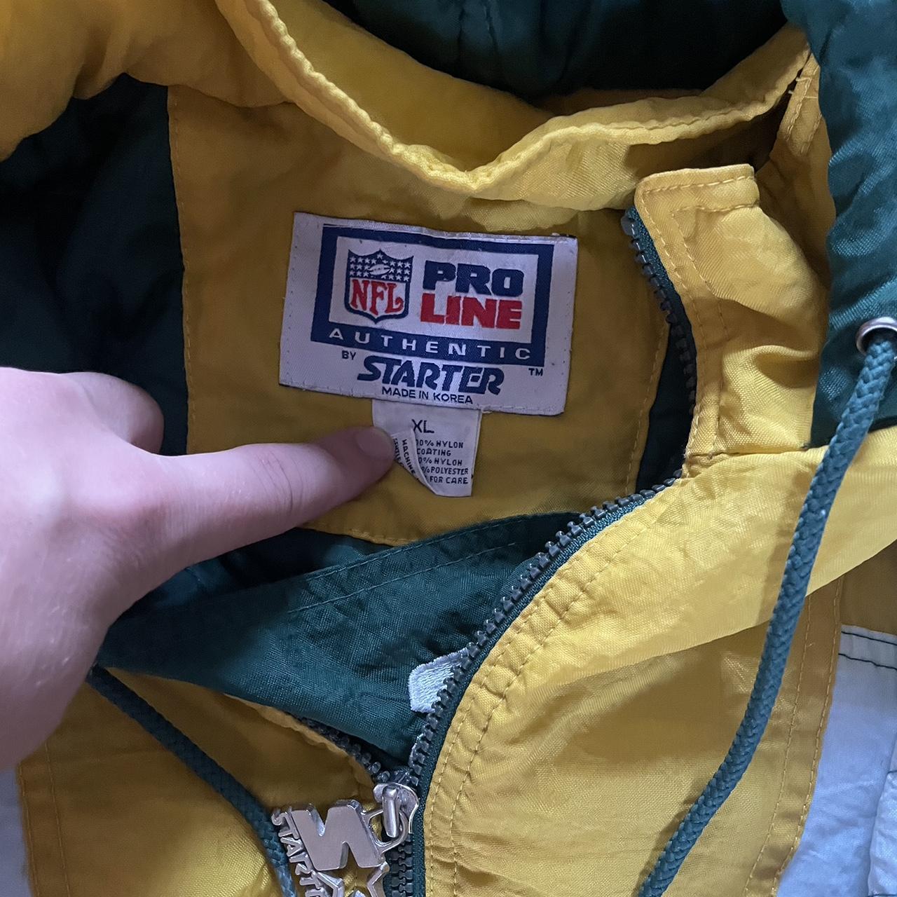 Vintage 90s Green Bay Packers Jacket Starter Pro - Depop