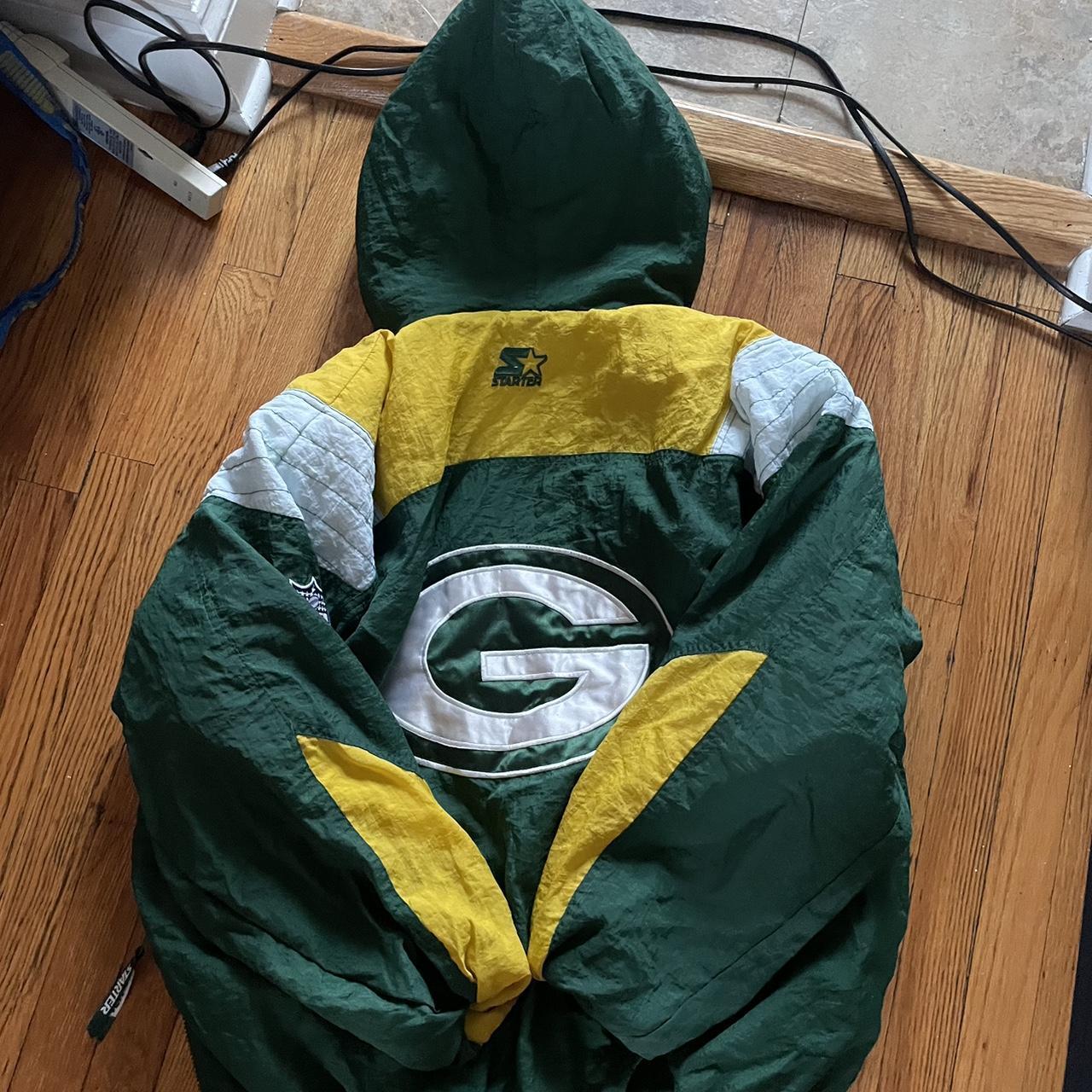 Vintage NFL Green Bay Packers Leather Jacket Size - Depop