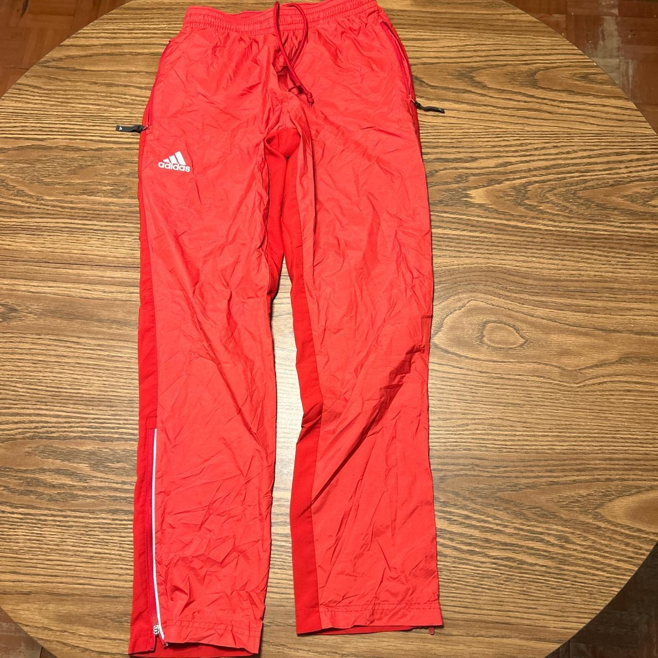 Red adidas 2024 windbreaker pants