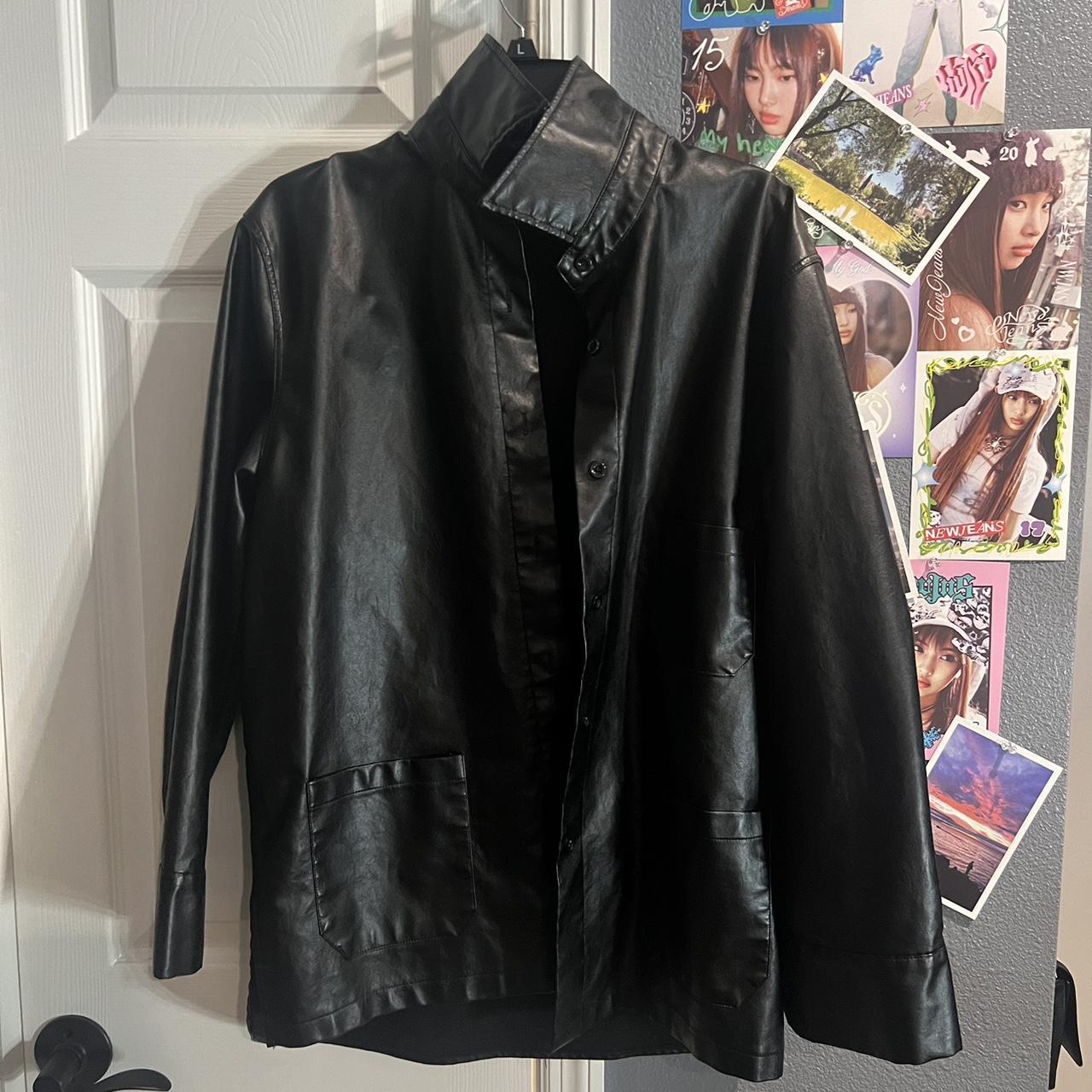 Cider Faux Leather Jacket Size XL Lightly... Depop