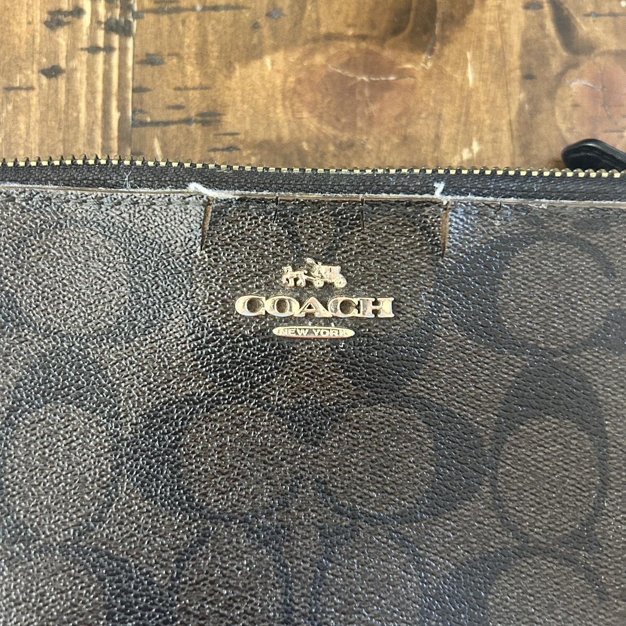 Coach “Small Wristlet” Black Two card slots - Depop