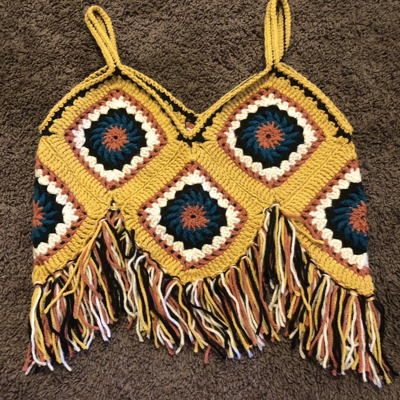 Handmade crochet top by Navy’s Wavy Crochet. Pattern... Depop