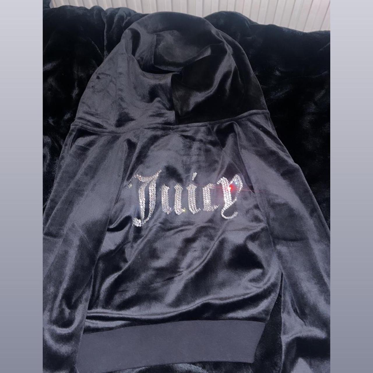 Juicy Couture black cropped zip up hoodie Worn a few... - Depop