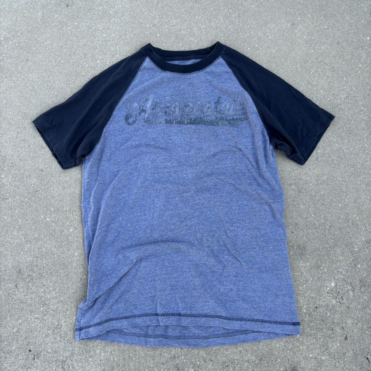 Aeropostale Men's T-shirt Blue/Navy S – Blue and black vintage