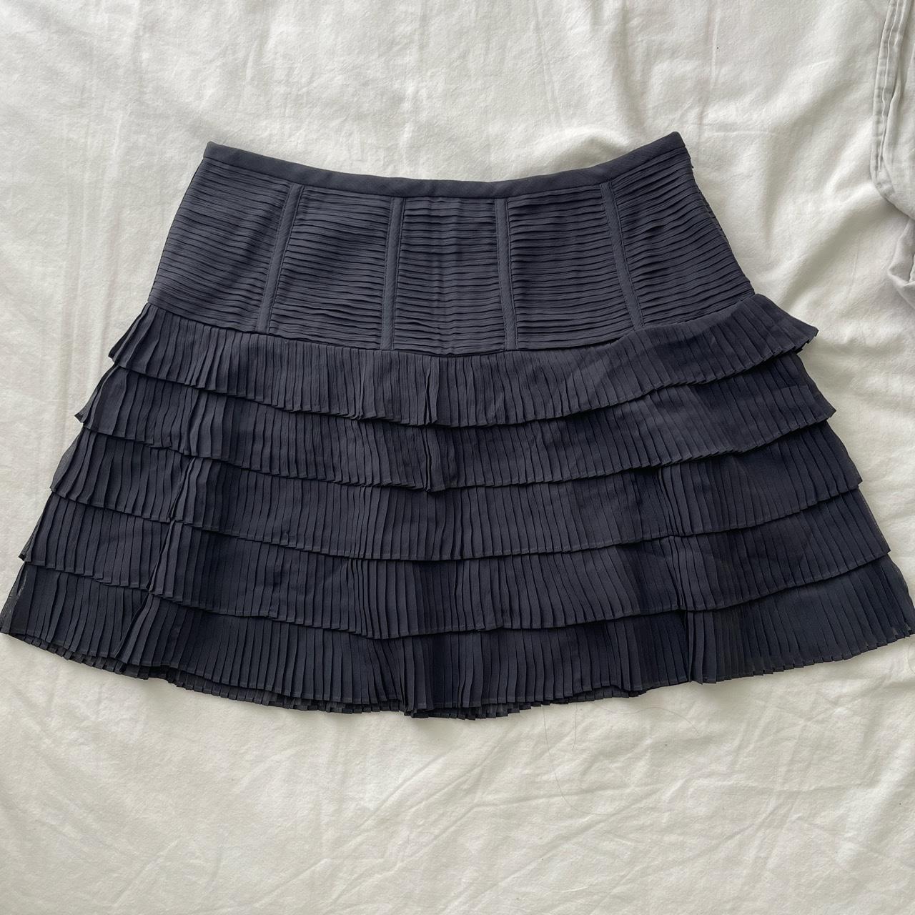 Club Monaco Silk Ruffle Mini Skirt Size 6 Small... - Depop