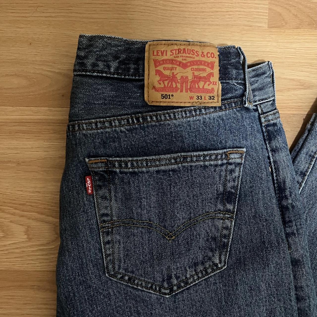 501 Levis Dark Blue Size 33 x 32 No flaws Depop... - Depop