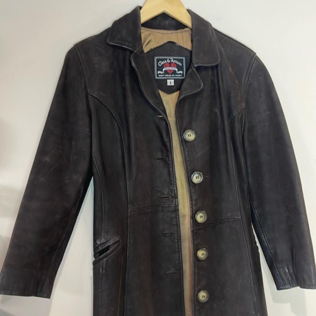 Vintage 80s 90s Arturo Leather Coat Size S - Etsy