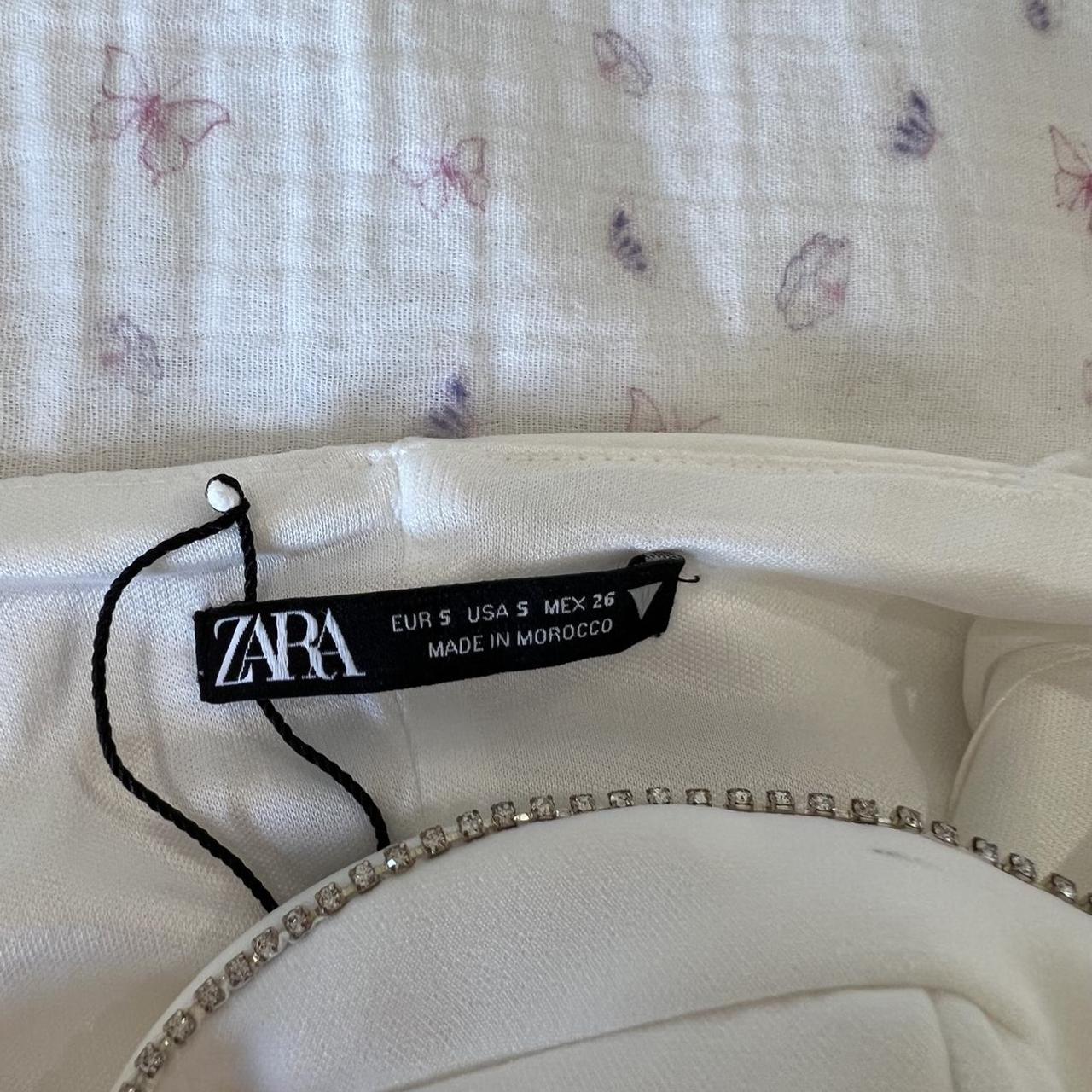 Zara rhinestone bodysuit 🫶🏻 defect on rhinestones as... Depop