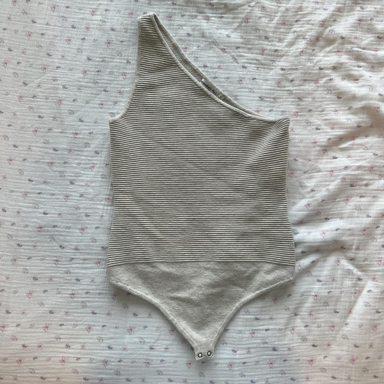 Off the shoulder Abercrombie bodysuit ☁️ thick ribbed... Depop