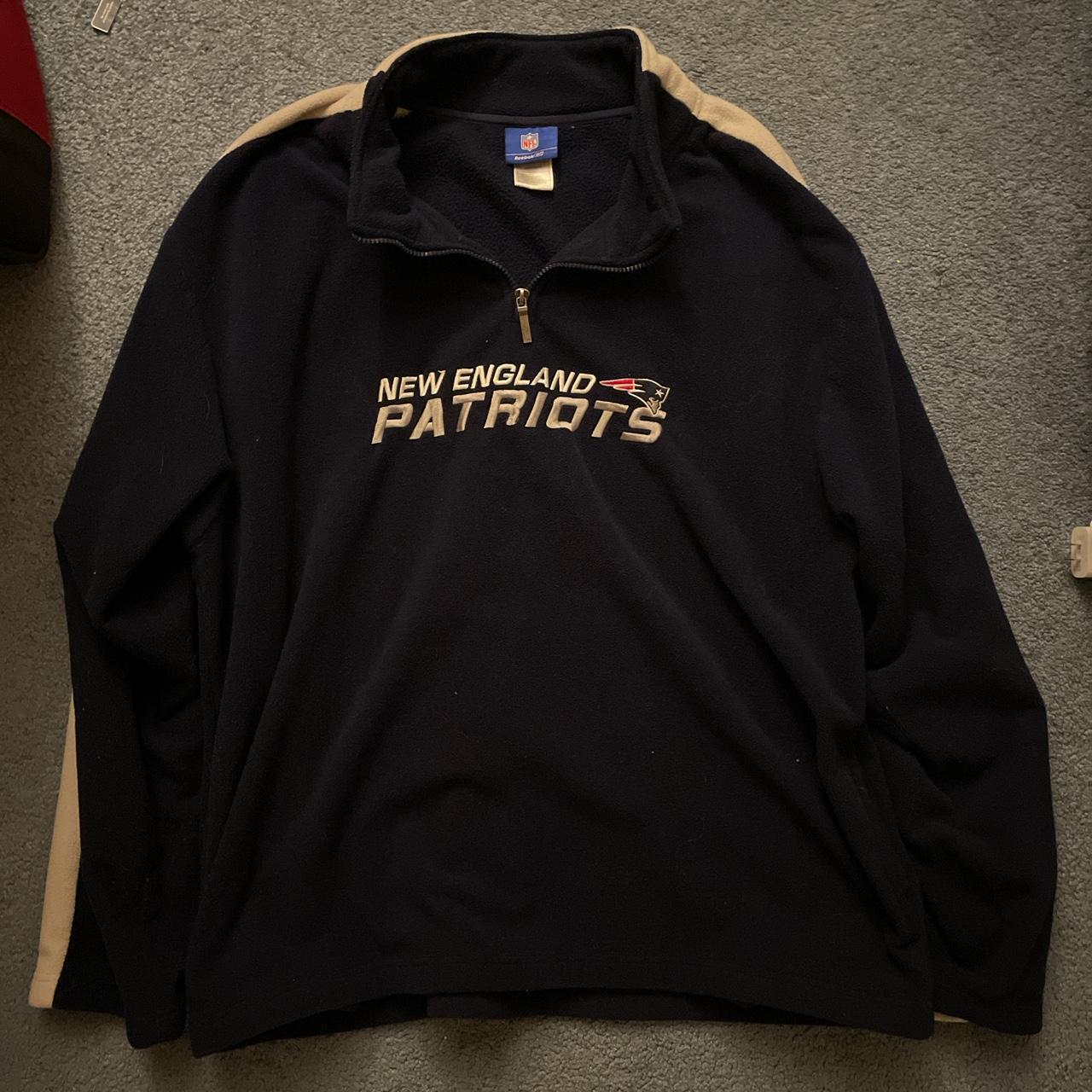 NFL Reebok New England Patriots Hoodie Sweatshirt - Depop