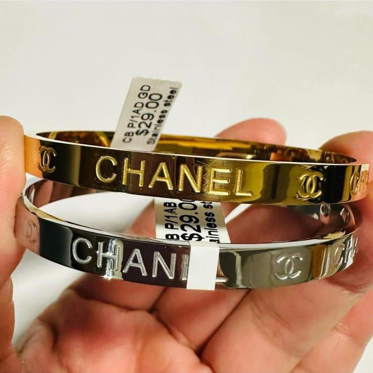 Stainless steel authentic Chanel bracelet One size - Depop