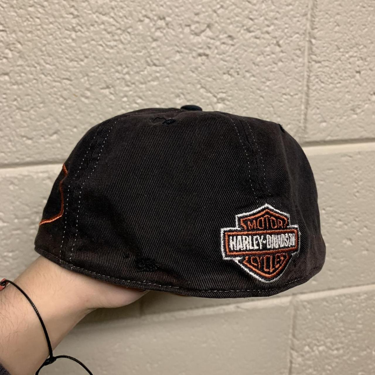 Harley Davidson Men's Black and Orange Hat (2)