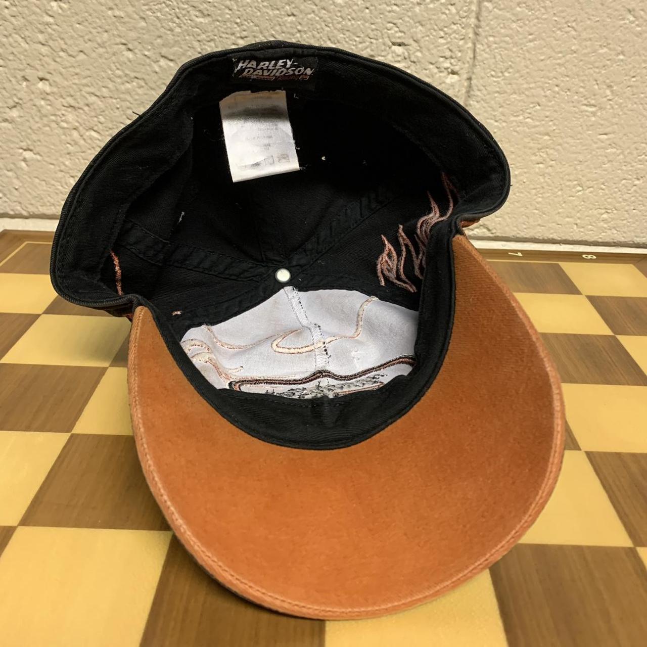 Harley Davidson Men's Black and Orange Hat (3)