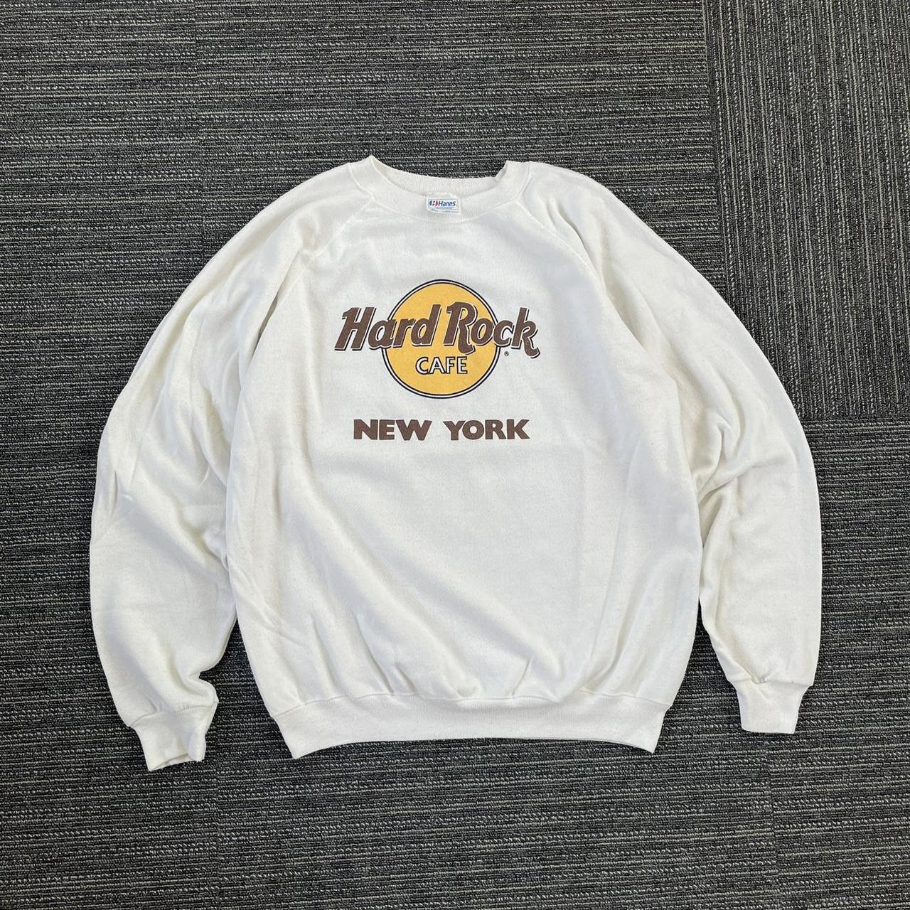 80s Hard Rock Cafe New York Crewneck • Size: Extra... Depop