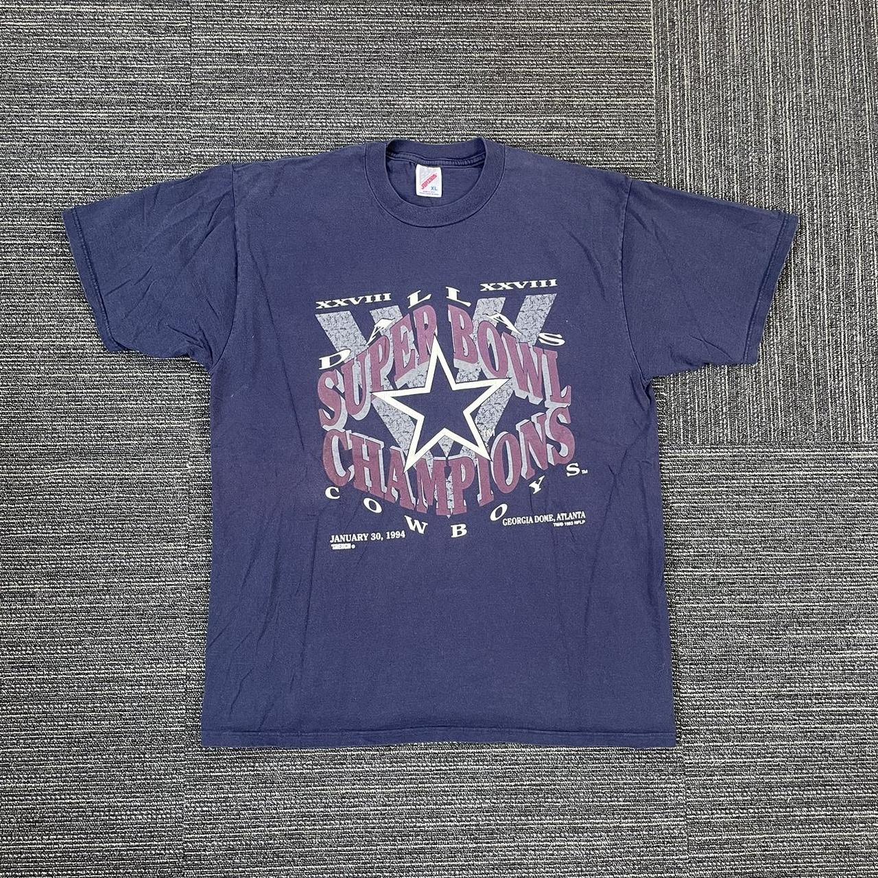 1993 Dallas Cowboys Super Bowl Champions Tee Single - Depop