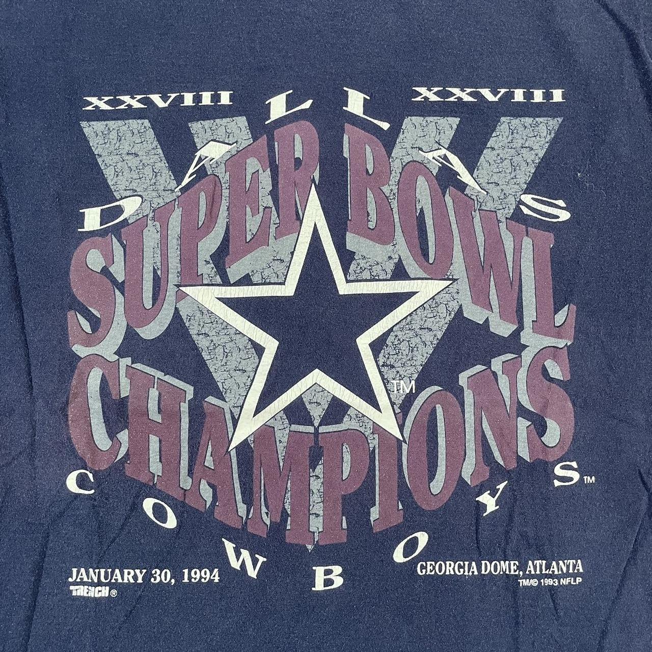 1993 Dallas Cowboys Super Bowl Champions Tee Single - Depop