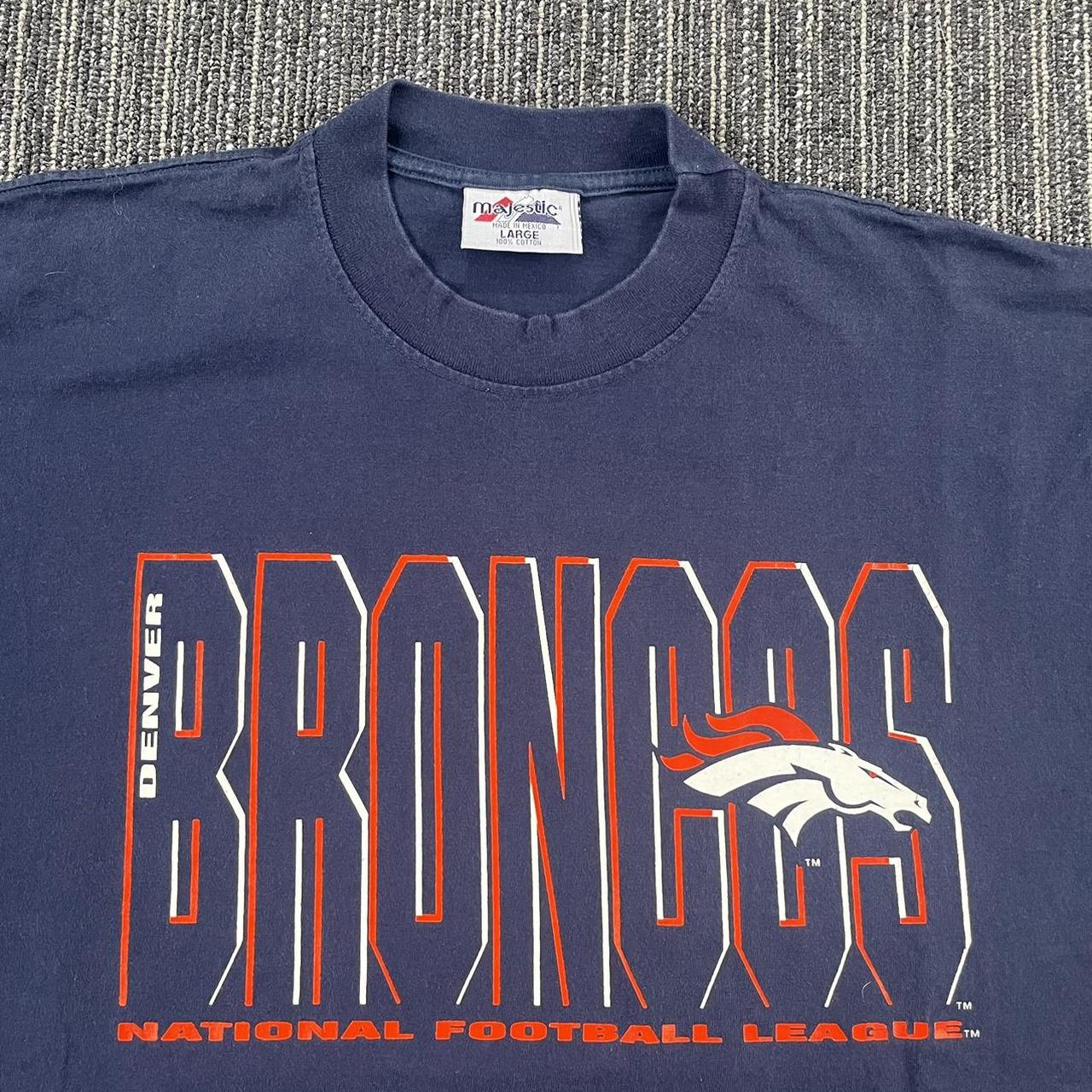 Y2K Thick NFL Denver Broncos Football Shirt with - Depop