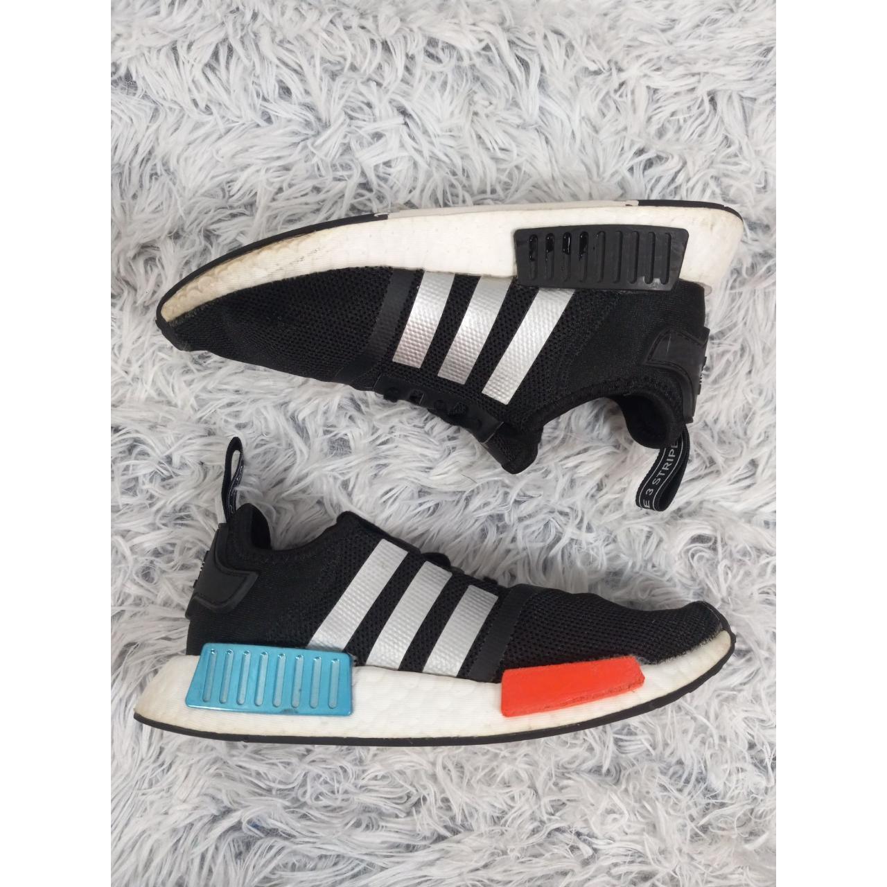 adidas nmd red blue white stripes