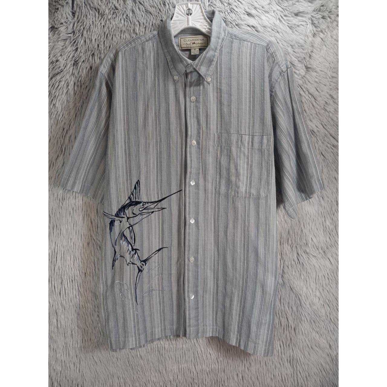 Clearwater Shirt Mens Medium Blue Resort Collection Depop