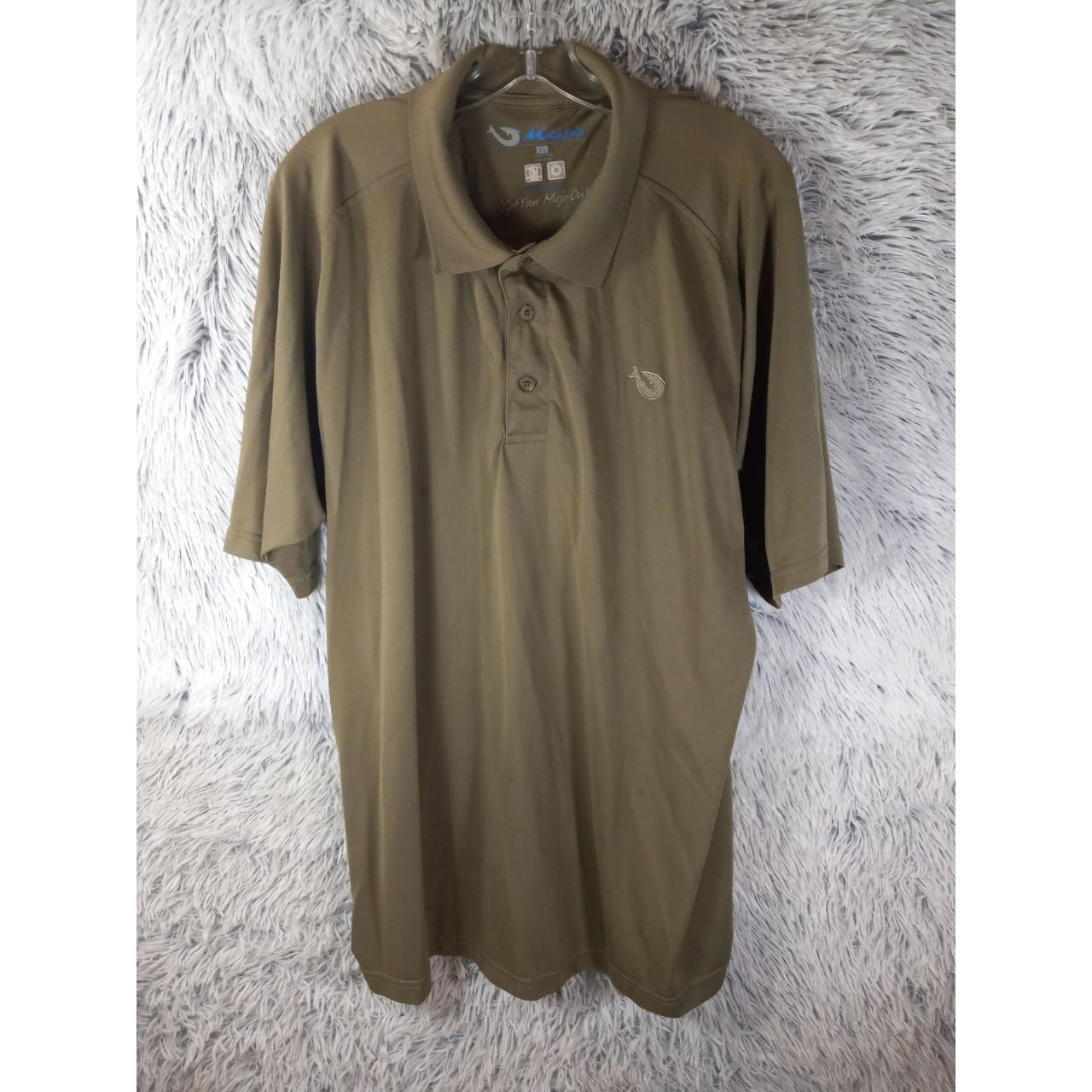 Mojo Polo Shirt Mens XL Olive Green Short Sleeve - Depop