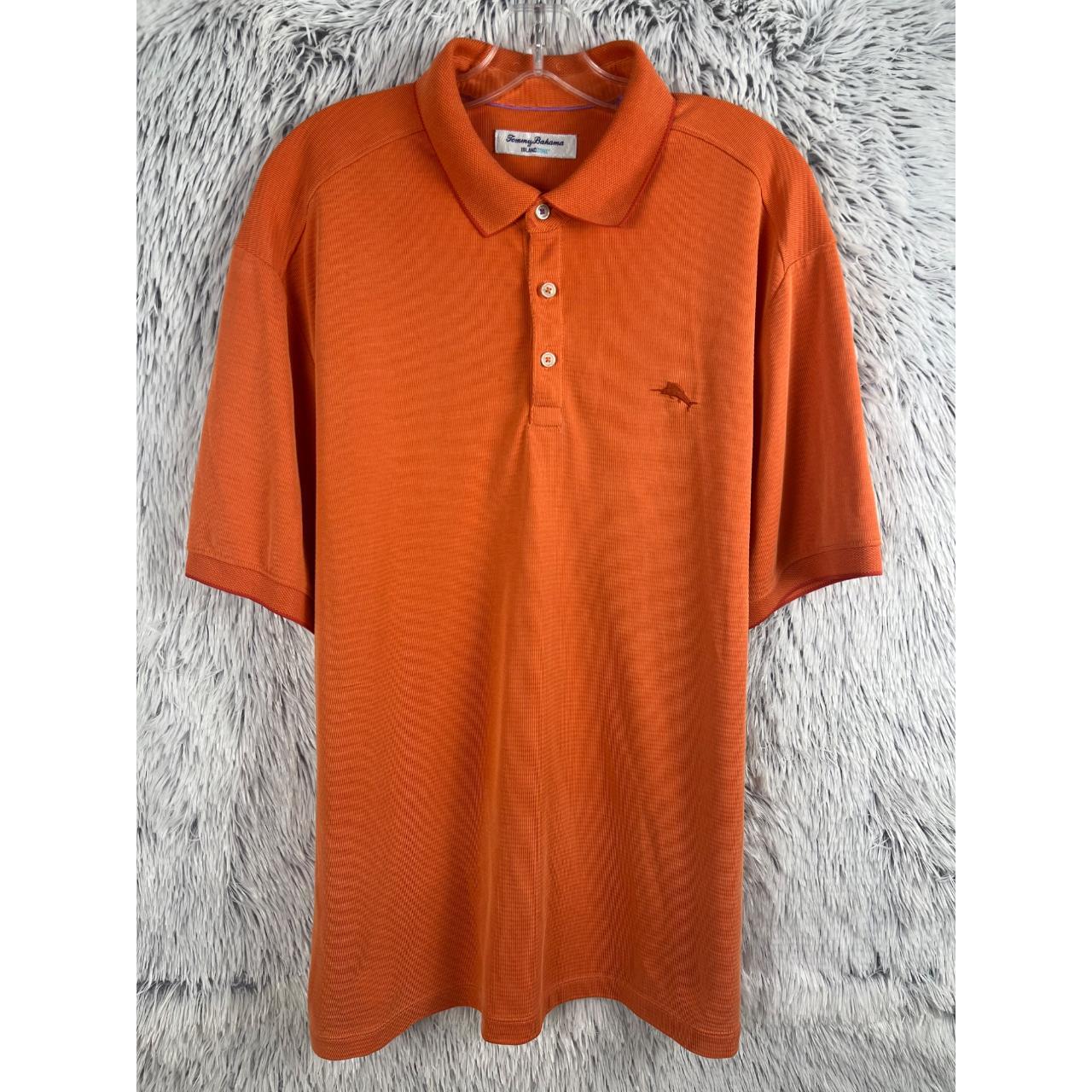 Tommy Bahama Island Zone Polo Shirt Mens XL Orange... - Depop