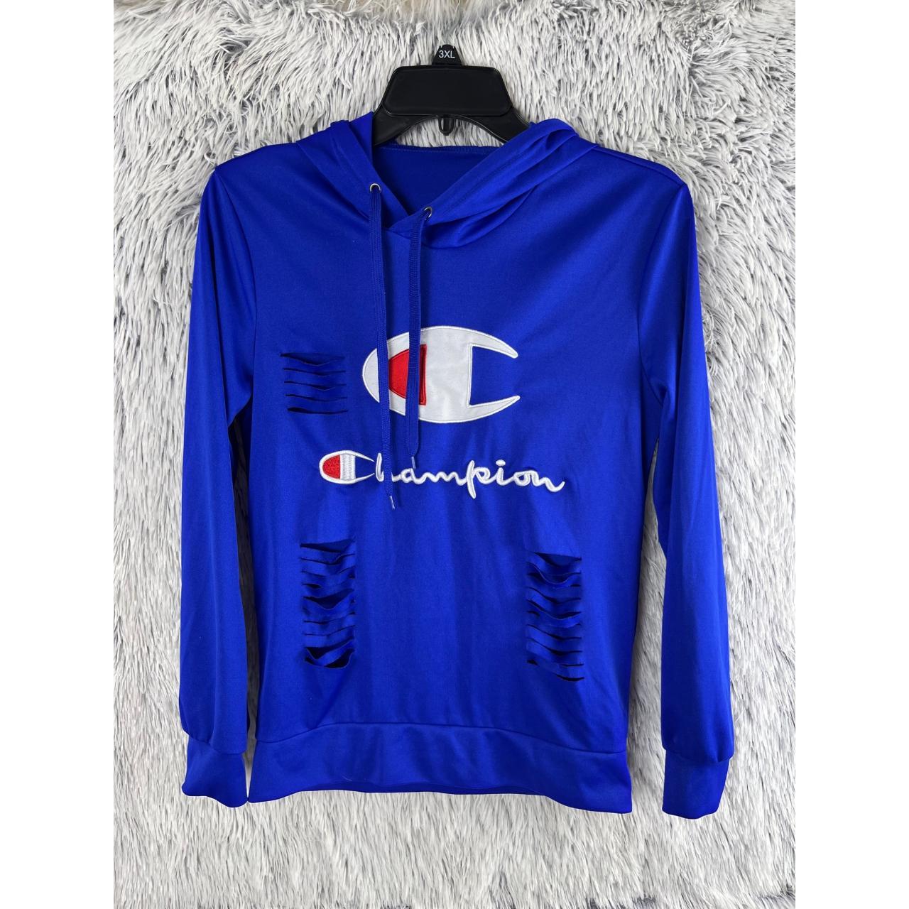 Royal blue champion hoodie sales women's