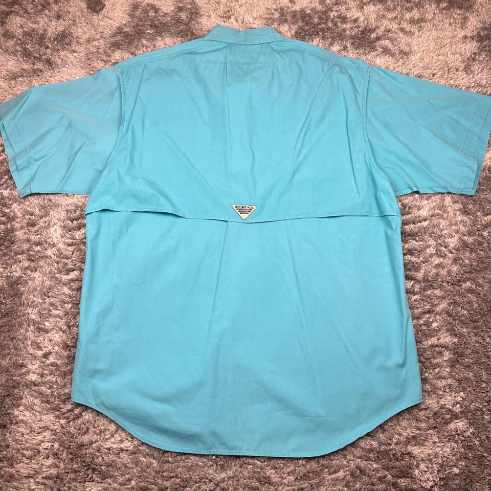 Columbia PFG Tee Teal double sided t shirt for the - Depop