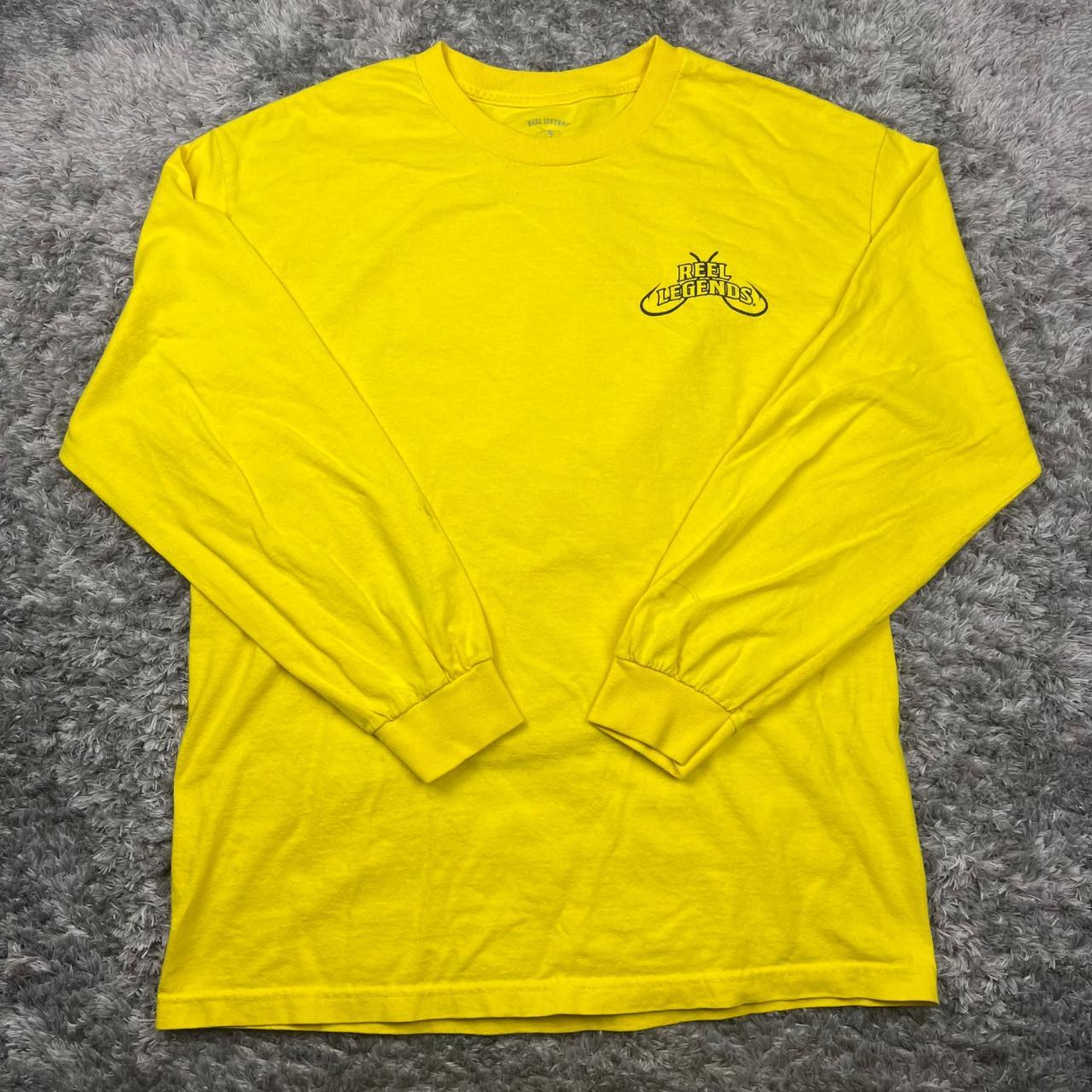 Reel Legends Shirt Men Large Yellow Graphic Bass - Depop