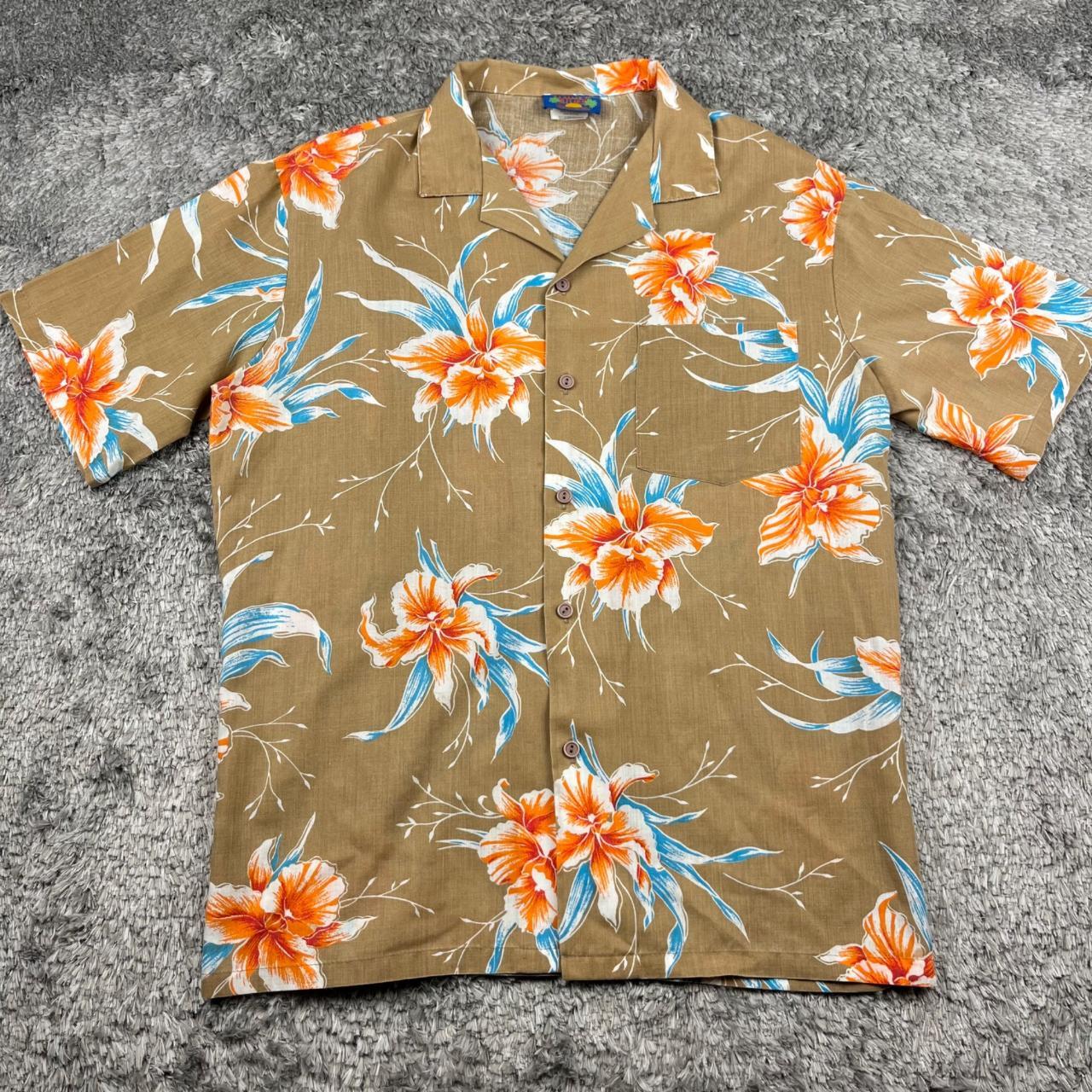 SHIRT DESCRIPTION Vintage Men's Hawaiian Shirt Fly - Depop