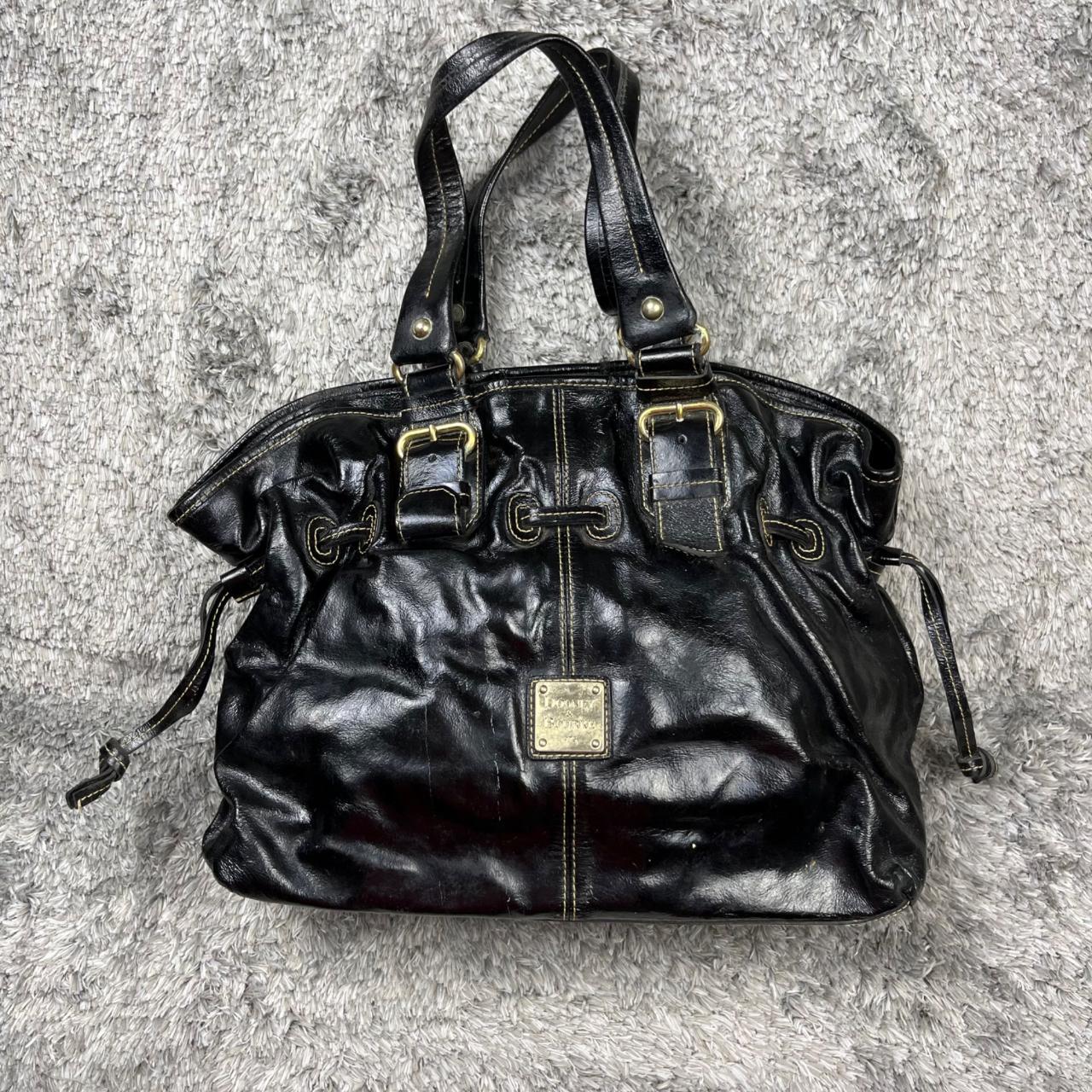 Dooney Bourke Purse Black Patent Leather Tote Depop