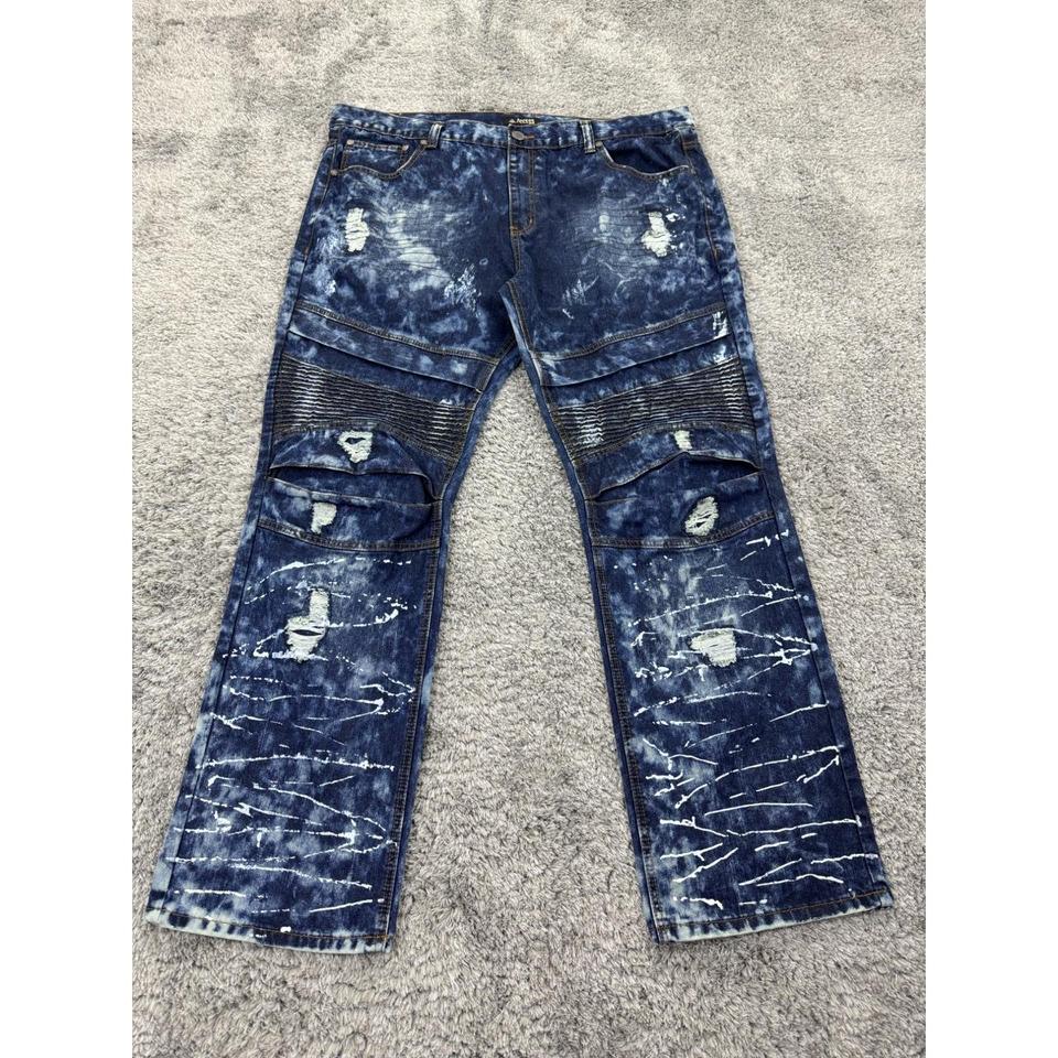 RGSTR Premium Quality Acid Wash Moto high quality Stitch Jeans 36x32 *BNWOT