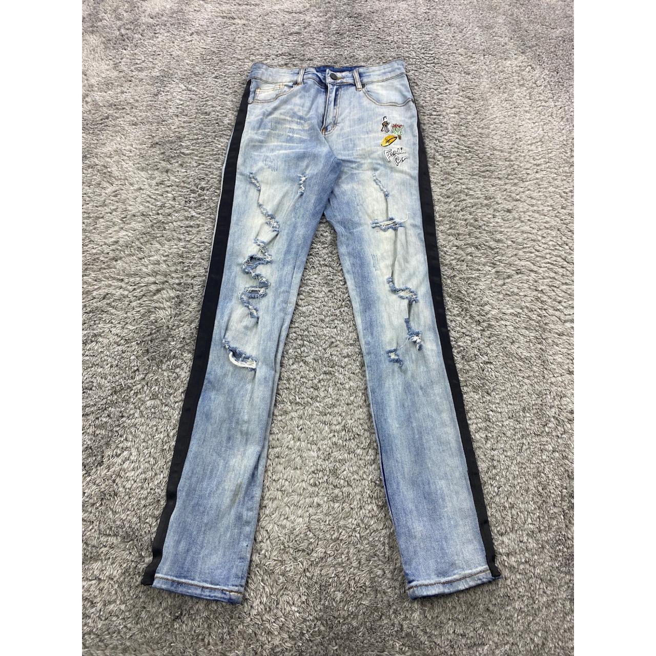 Fendi distressed jeans best sale