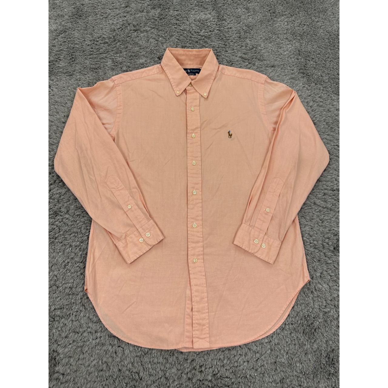 Vtg Ralph Lauren Shirt Mens 15.5 32 33 Peach Classic. Depop